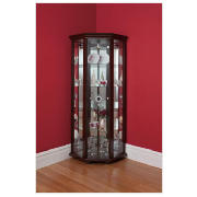 Glass Corner Display Cabinet, Wenge