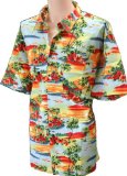 Espionage Hawaiian Floral Print Short Sleeved Shirt Multi 7XL