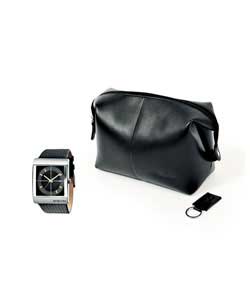 Gift Set Watch with Washbag and Keyfob