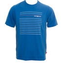 Blue T-Shirt with Stripe Design