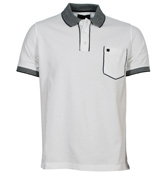 Bourne White Pique Polo Shirt