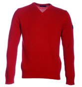 Carter Red V-Neck Sweater