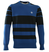 Helford Blue and Black Sweater