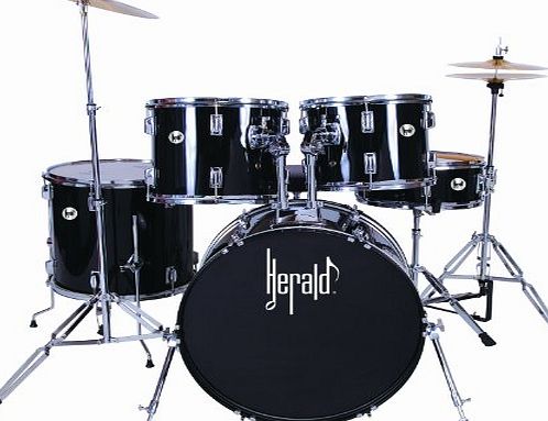 Herald 5 Piece Drum Kit - Black