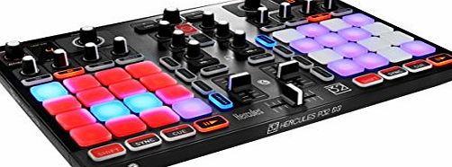 Hercules P32 DJ - Unique dual deck USB controller with integrated audio interface and 32 pads