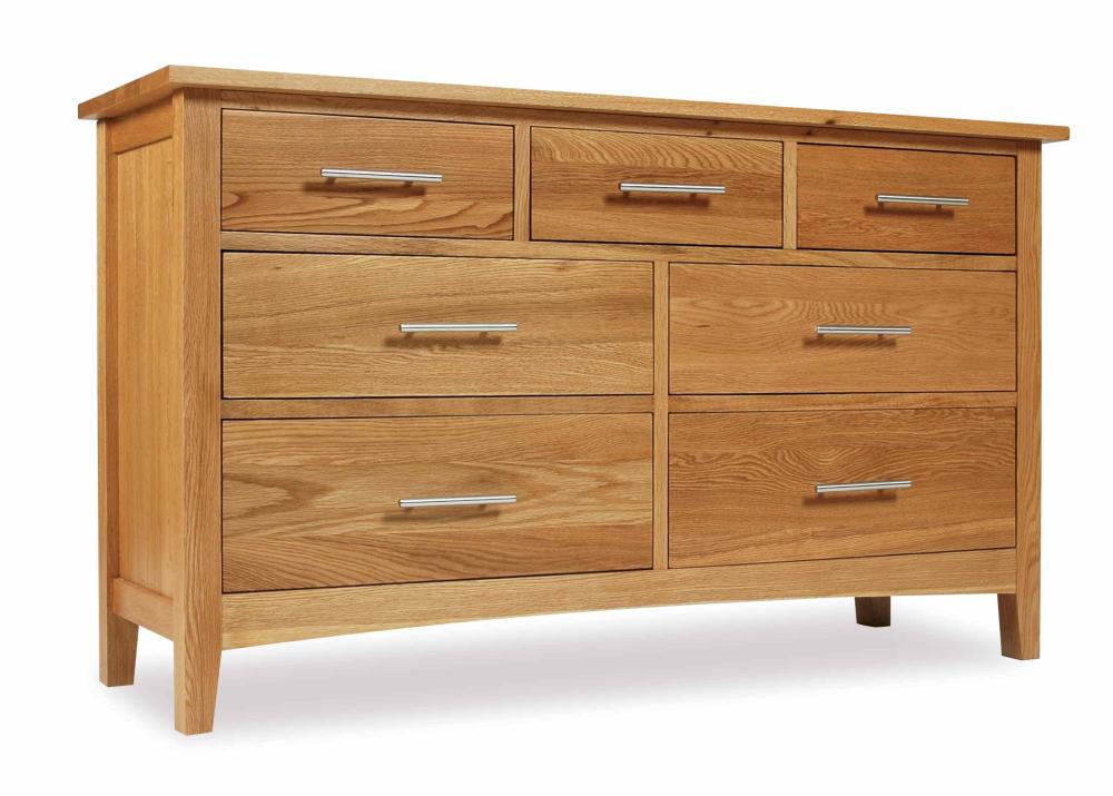 hereford 3 over 4 Wide Chest - Solid Oak