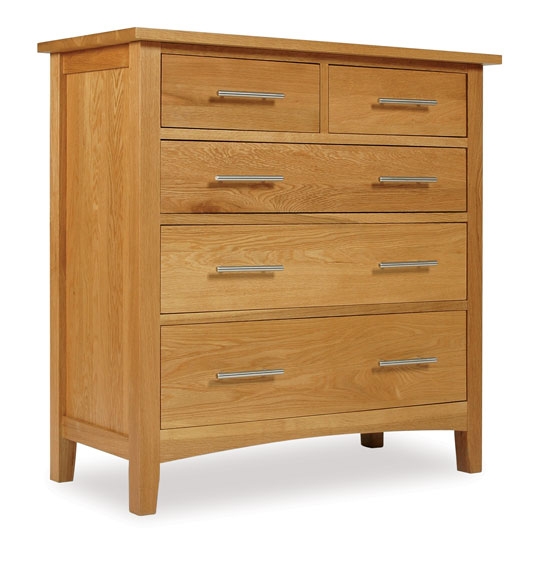 Oak 3+2 Chest of Drawers