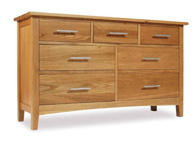 Oak 3+4 Wide Chest of Drawers