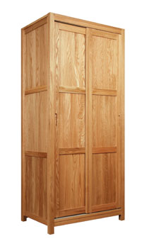 Oak Full Hanging Wardrobe - 900mm