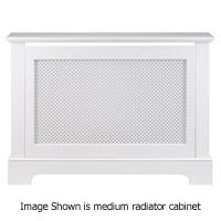 Heritage Radiator Cabinet - White Lacquered Extra Large Size 2230x900mm