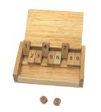 Heritage Toys Travellers Mini Shut the Box - Wooden coloured Dice