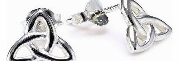 Womens Sterling Silver Celtic Stud Earrings 4291HP