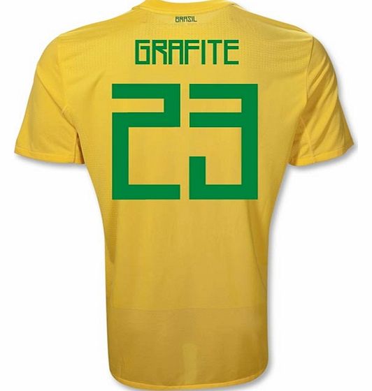 Hero Shirts Nike 2011-12 Brazil Nike Home Shirt (Grafite 23)