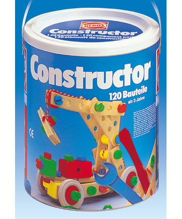 Heros Wooden Toys 120 pc CONSTRUCTOR DRUM.