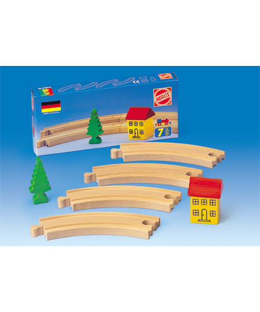 Heros Wooden Toys 4 x CURVED TRACKS