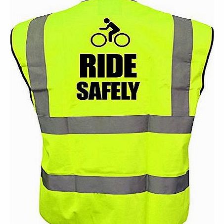 Hi Light Cyclist High Visibility Vest Ride Safely Hi Viz Safety Reflective Cycling Bike Waistcoat