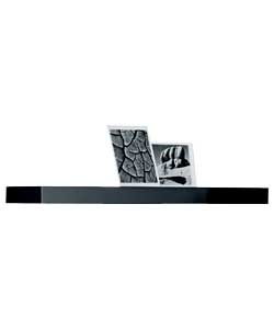 Gloss 60cm Floating Shelf - Black