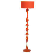 Gloss Spindle Floor Lamp, Red