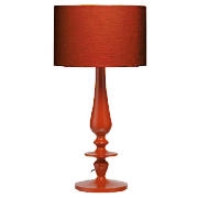 High Gloss Spindle Table Lamp, Red