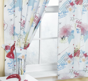 high school musical 2 and#39;Scribblesand39; 66in x 54in Curtains