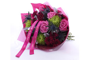 Fling Bouquet with Personalised Satin
