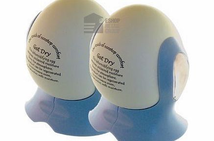 Great Ideas Pack of 2 Reusable Dehumidifiers - Dehumidifying Eggs - Absorbs Damp, Moisture, Condensation - Regenerate In Mocrowave - Colour Changing Humidity Indicators