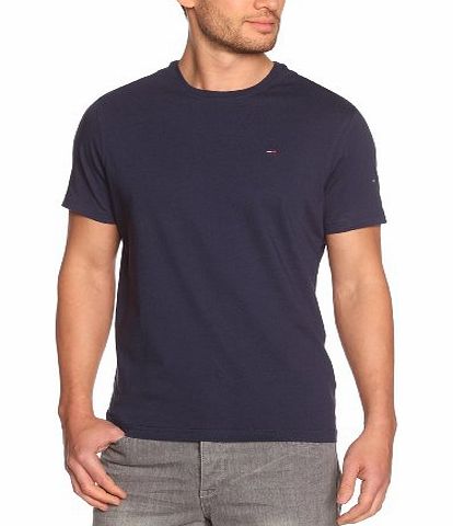 Mens Crew Neck 1/2 Sleeve T-Shirt - Blue - Blau (409 PEACOAT) - 50 (Brand size: L)