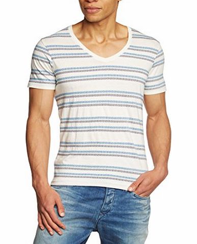 Hilfiger Denim Mens V-Neck Short Sleeve T-Shirt - Multicoloured - X-Large