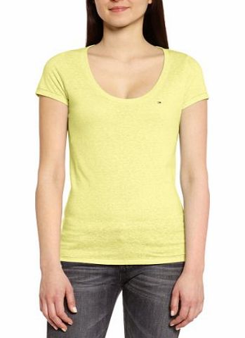 Hilfiger Denim Womens Leena Sn Knit Short Sleeve T-Shirt, Yellow Iris, 12