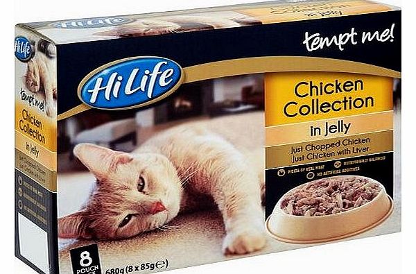 Tempt Me! Cat Food Chicken Collection in Jelly 32 x 85g Pouches (Pack of 4)
