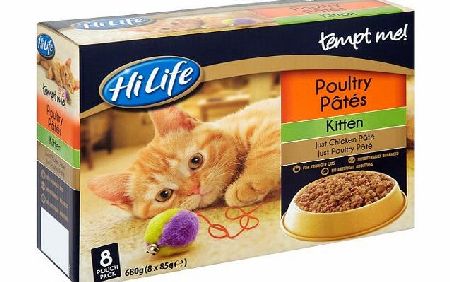 HiLife Tempt Me! Kitten Food Poultry Pate 4x8(32) Pouches
