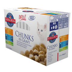 Feline Pouch Kitten Food Chunks in Gravy 100gm 12 Pk