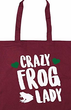 HippoWarehouse Crazy frog lady Tote Shopping Gym Beach Bag 42cm x38cm, 10 litres