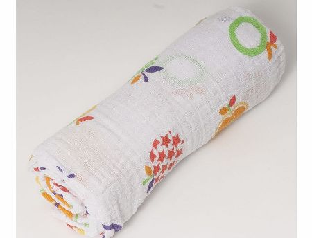 Hippychick Bubble Wrap Muslin Square Tutti Frutti Apple 2014