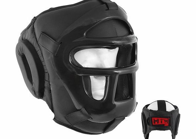 Hit Em Hard  Boxing Headguard Helmet With Face Protector Grill MMA Training Martial Arts Muay Thai Kickboxing
