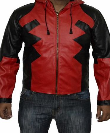 HLS Deadpool x-men version 1 fancy Halloween faux leather jacket XL V2. All sizes available (L)