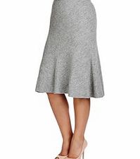 HOBBS Daisey grey wool blend skirt
