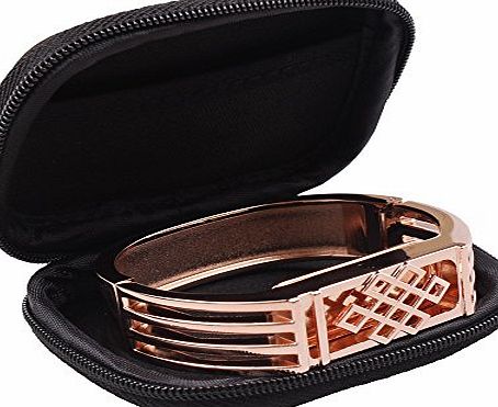 Holaca Wrist band for Fitbit, New Elegant Replacement Metal Band Bracelet Bangle for Fitbit Flex (Rose Gold)