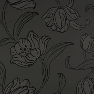 Zahra Textured Wallpaper Black 10054