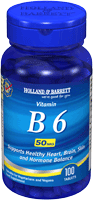 Holland and Barrett Vitamin B6 Tablets 50mg 100