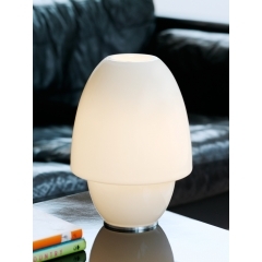 Holmegaard Lighting Glow White Glass Table Lamp Small
