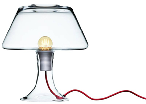 Holmegaard One Glass Table Lamp Made From Hand Blown Clear Glass