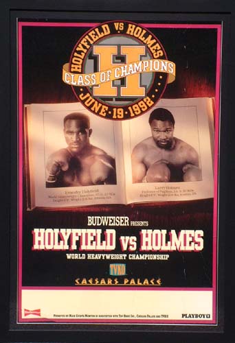 HOLMES v HOLYFIELD and#8211; Class of Champions - framed fight poster and8211; 19 June 92