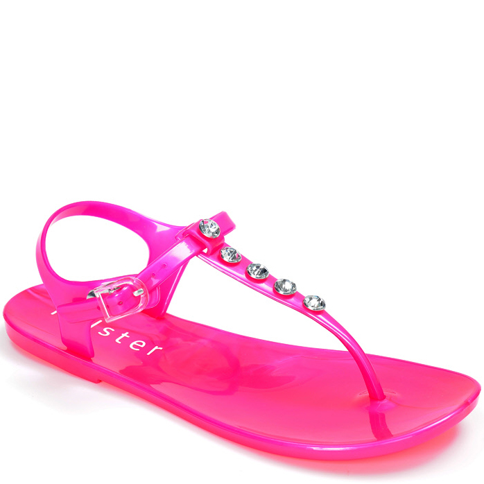 Jewelled T-Bar Jelly, Hot Pink