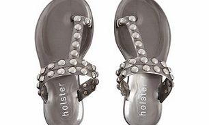 Holster Pewter and silver-tone jelly sandals