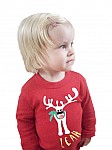 Personalised red reindeer T-shirt