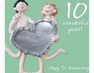 Holy Mackerel 10th Wedding Anniversary Card