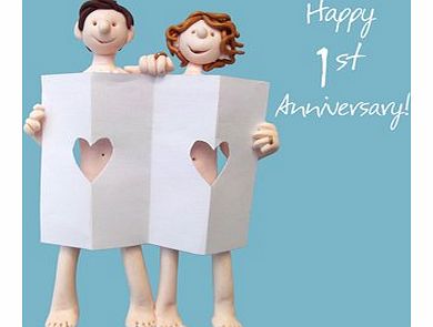 Holy Mackerel 1st Wedding Anniversary Card