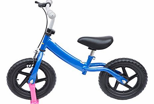 12`` Kids Learner Balance Bike Scooter Children First Ride Training Bicycle with Brake (Blue)