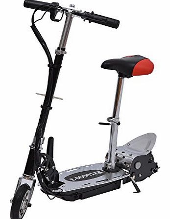 Homcom Deluxe Electric E-Scooter 120W Motor 24V Battery Powered Black Special Edition